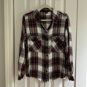 Sanctuary Tartan Plaid Button Down - Women’s - Boyfriend style